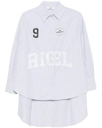 Marc Ellis - Vertical-Stripe Logo-Print Shirt - Lyst