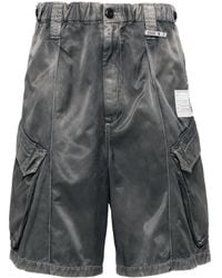 Maison Mihara Yasuhiro - Logo-Patches Wide-Leg Cargo Shorts - Lyst