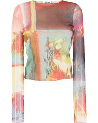 Jean Paul Gaultier - T-Shirt mit Blumen-Print - Lyst