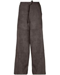 DESA NINETEENSEVENTYTWO - Tie-Waist Suede Palazzo Trousers - Lyst
