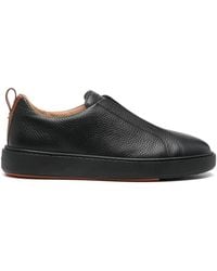 Santoni - Leather Sneakers - Lyst