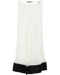 Karl Lagerfeld - Pleated wide-leg trousers - Lyst