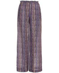 Devotion - Elastic-Waist Patterned Trousers - Lyst