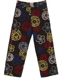 KENZO - X Futura 2000 Flower-Embroidered Trousers - Lyst