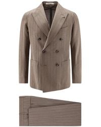 Tagliatore - Double-Breasted Pinstripe Suit - Lyst
