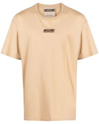 Moschino - T-Shirt Mit Logo-Stickerei - Lyst