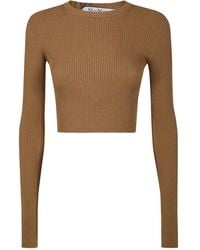 Max Mara - Ribbed Long-Sleeve Top - Lyst