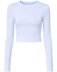 Enza Costa - Long-Sleeve Crop Top - Lyst