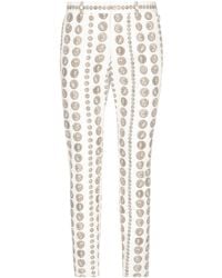 Dolce & Gabbana - Pantalones de vestir con motivo estampado - Lyst