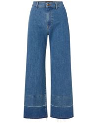 Veronica Beard - High-rise Wide-leg Jeans - Lyst