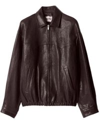 Miu Miu - Leather Blouson Jacket - Lyst