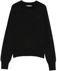 Ami Paris - Crewneck Detail Jumper - Lyst