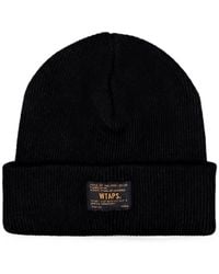 WTAPS Sgt Label Beanie in Black for Men | Lyst