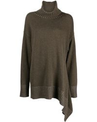 Ziggy Chen - Roll-Neck Asymmetric Wool Jumper - Lyst
