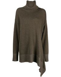 Ziggy Chen - Roll-Neck Asymmetric Wool Jumper - Lyst