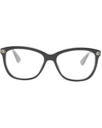 Gucci - Double-G Cat-Eye-Frame Glasses - Lyst