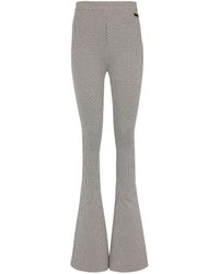 Balmain - Monogram Jacquard Flared Trousers - Lyst