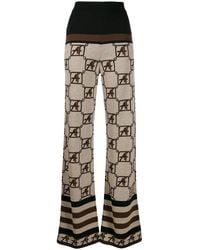 Alberta Ferretti - Geometric Pattern Knitted Trousers - Lyst