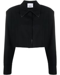 Erika Cavallini Semi Couture - Chaqueta corta con cuello italiano - Lyst