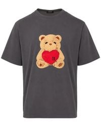 we11done - T-Shirt À Patch Cœur Et Ourson - Lyst
