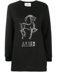 Alberta Ferretti - Aries Crystal-Embellished Jumper - Lyst