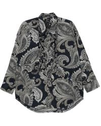 R13 - Ruffled Paisley-Print Shirt - Lyst