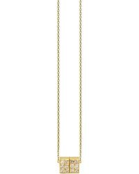Shihara - 18Kt 01 Diamond Cube Necklace - Lyst