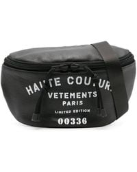 Vetements - Logo-Print Leather Belt Bag - Lyst