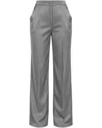 Marella - Satin-Finish Wide-Leg Trousers - Lyst