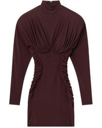 Stella McCartney - High-Neck Ruched Mini Dress - Lyst
