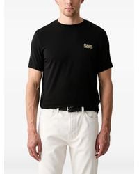 KARL LAGERFELD - Logo-Print Crew-Neck T-Shirt - Lyst