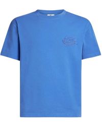 Etro - Logo-Embroidered T-Shirt - Lyst