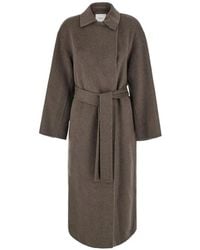 Grifoni - Belted Single-Breasted Coat - Lyst
