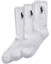 Polo Ralph Lauren - Big-Pony Crew Socks (Set Of Three) - Lyst