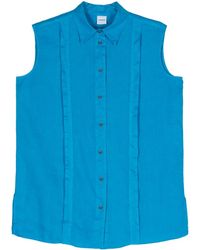 Aspesi - Sleeveless Linen Shirt - Lyst