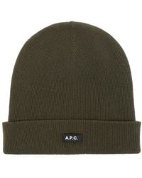A.P.C. - Gorros con etiqueta del logo - Lyst