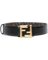 Fendi - Logo-buckle Leather Belt - Lyst