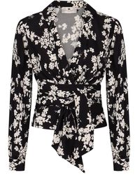 Elisabetta Franchi - Printed Georgette Blouse - Lyst