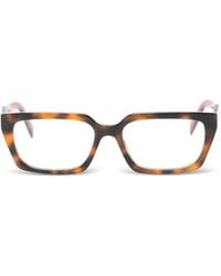 Prada - Tortoiseshell-Effect Rectangle-Frame Glasses - Lyst