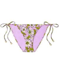 Tory Burch - Floral-print String Bikini Bottoms - Lyst