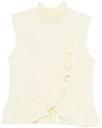Sandro - Top Con Ruches - Lyst