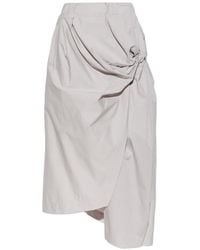 Issey Miyake - Jupe Drapée À Design Asymétrique - Lyst