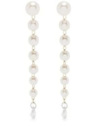 Mizuki - 14Kt Sea Of Beauty Pearl And Diamond Earrings - Lyst