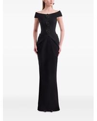 Gemy Maalouf - Floral-Embellished Off-Shoulder Dress - Lyst