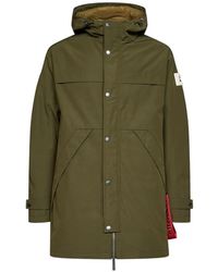 AFTER LABEL - Hooded Zip-Up Coat - Lyst