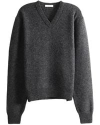 Lemaire - V-Neck Wool Sweater - Lyst