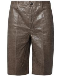 Rick Owens - Work Leather Shorts - Lyst