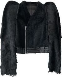 Rick Owens - Zionic Flanged Cropped-Jacke Aus Shearling - Lyst