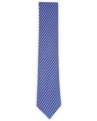 ZEGNA - Sailboat-Print Silk Tie - Lyst