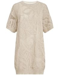 Brunello Cucinelli - Dazzling Water Lillies Mini Dress - Lyst
